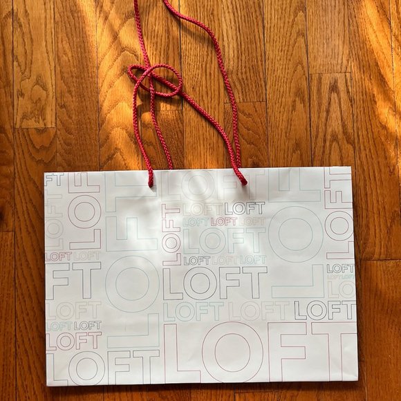 LOFT Large Shopping / Gift Bag Gorgeous Logo All Over - Picture 1 of 1